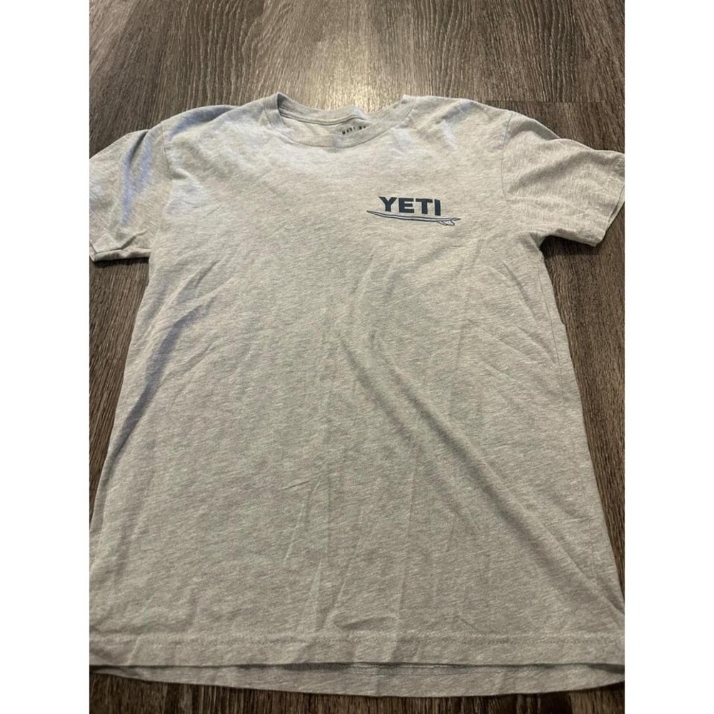 Yeti Graphic T-Shirt Small Gray Surf Van Tee Short Sleeve